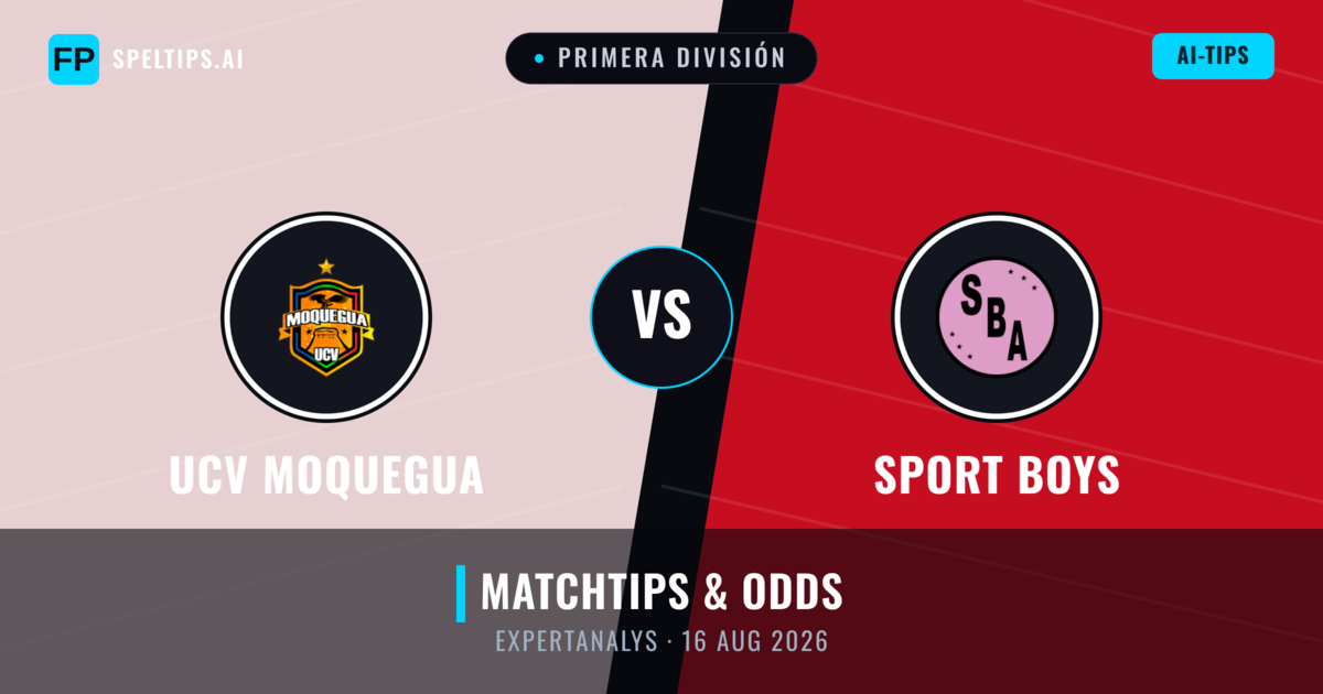 UCV Moquegua vs Sport Boys — matchtips och förhandstitt