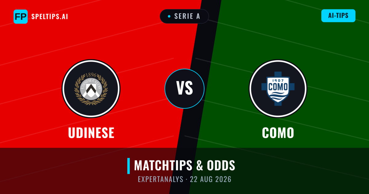 Udinese vs Como — matchtips och förhandstitt