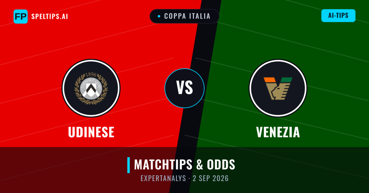 Udinese vs Venezia — matchtips och förhandstitt