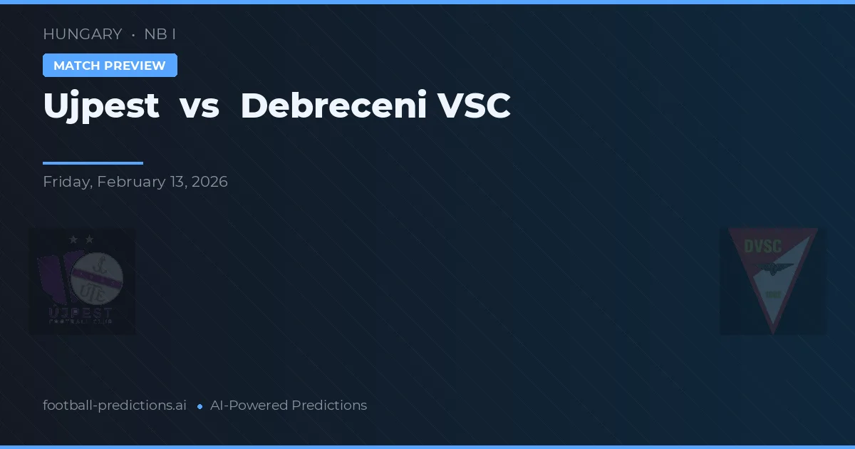 Ujpest vs Debreceni VSC — matchtips och förhandstitt