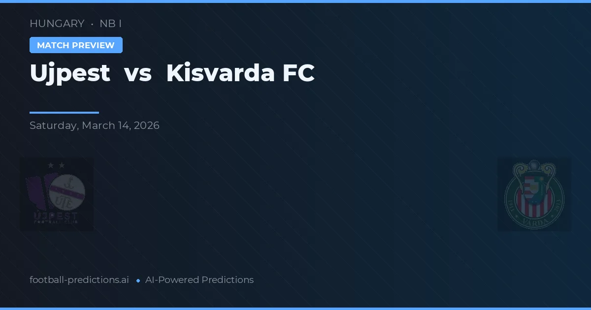 Ujpest vs Kisvárda FC — matchtips och förhandstitt
