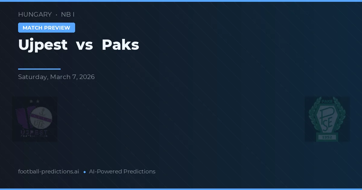 Ujpest vs Paks — matchtips och förhandstitt