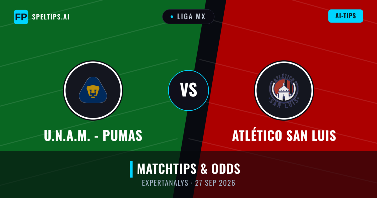 U.N.A.M. - Pumas vs Atlético San Luis — matchtips och förhandstitt