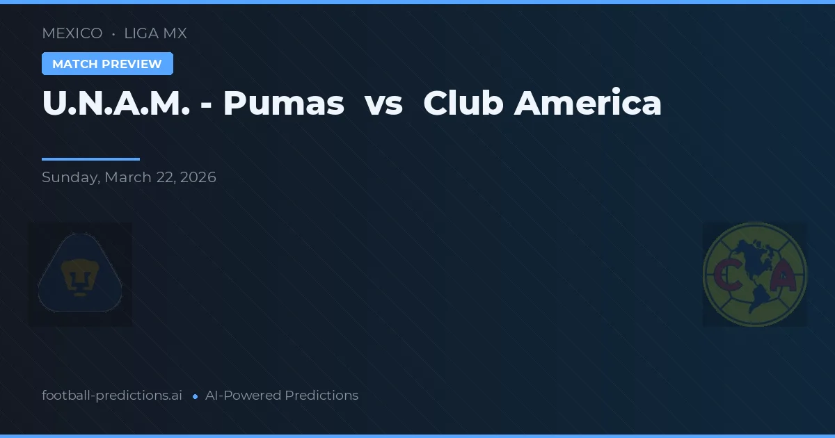 U.N.A.M. - Pumas vs Club America — matchtips och förhandstitt