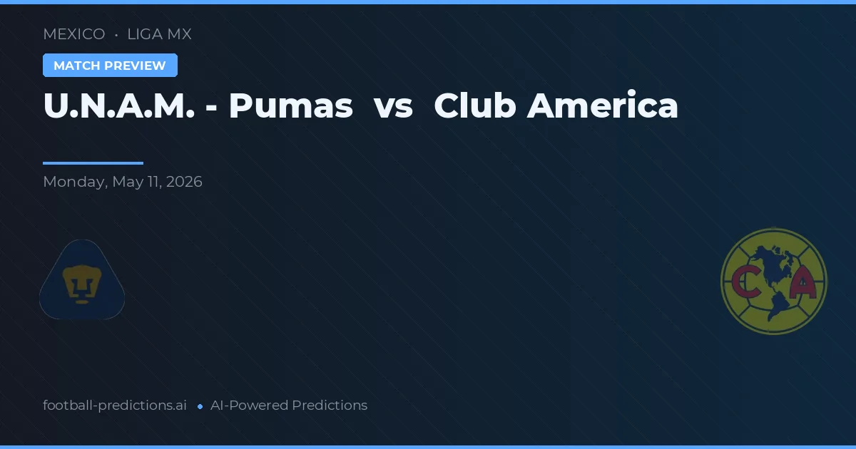 U.N.A.M. - Pumas vs Club America — matchtips och förhandstitt