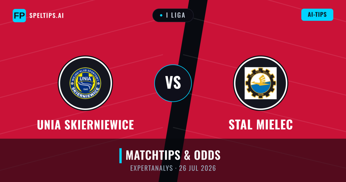 Unia Skierniewice vs Stal Mielec — matchtips och förhandstitt
