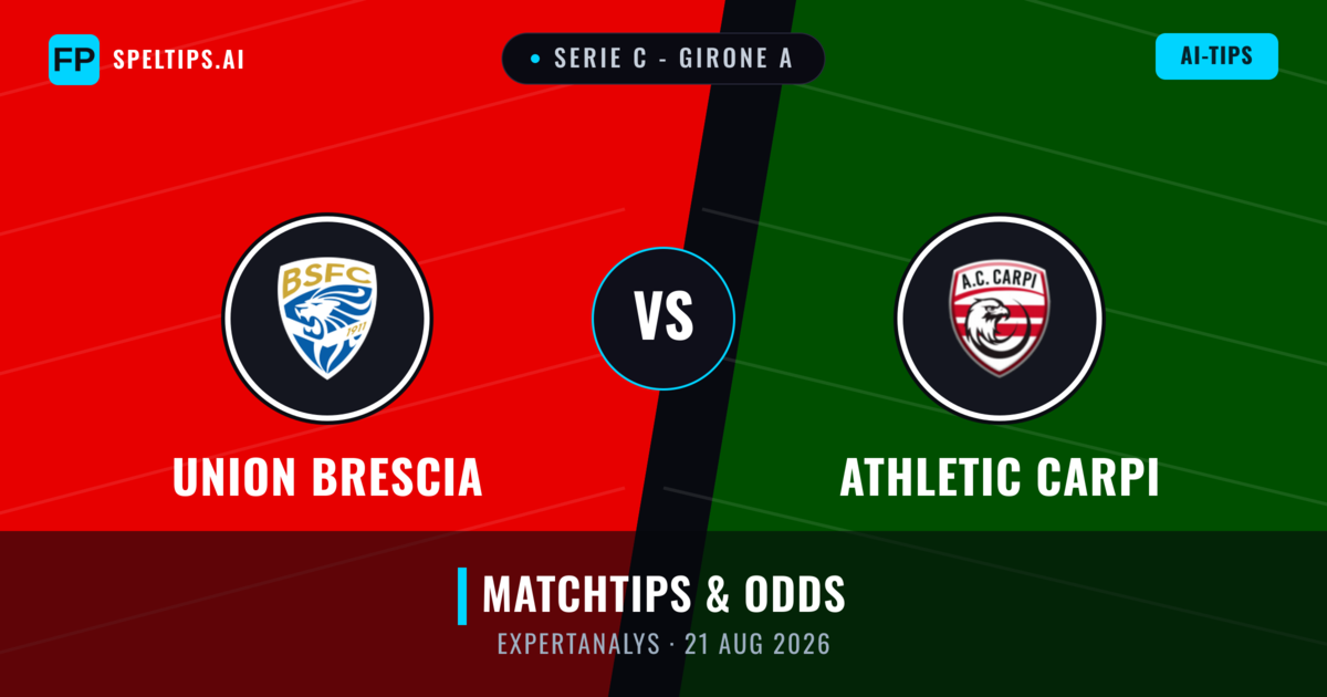 Union Brescia vs Athletic Carpi — matchtips och förhandstitt