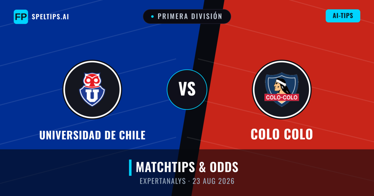 Universidad de Chile vs Colo Colo — matchtips och förhandstitt