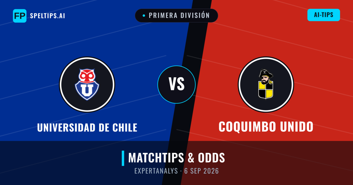 Universidad de Chile vs Coquimbo Unido — matchtips och förhandstitt