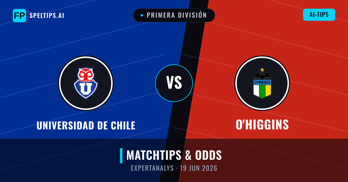 Universidad de Chile vs O'Higgins — matchtips och förhandstitt