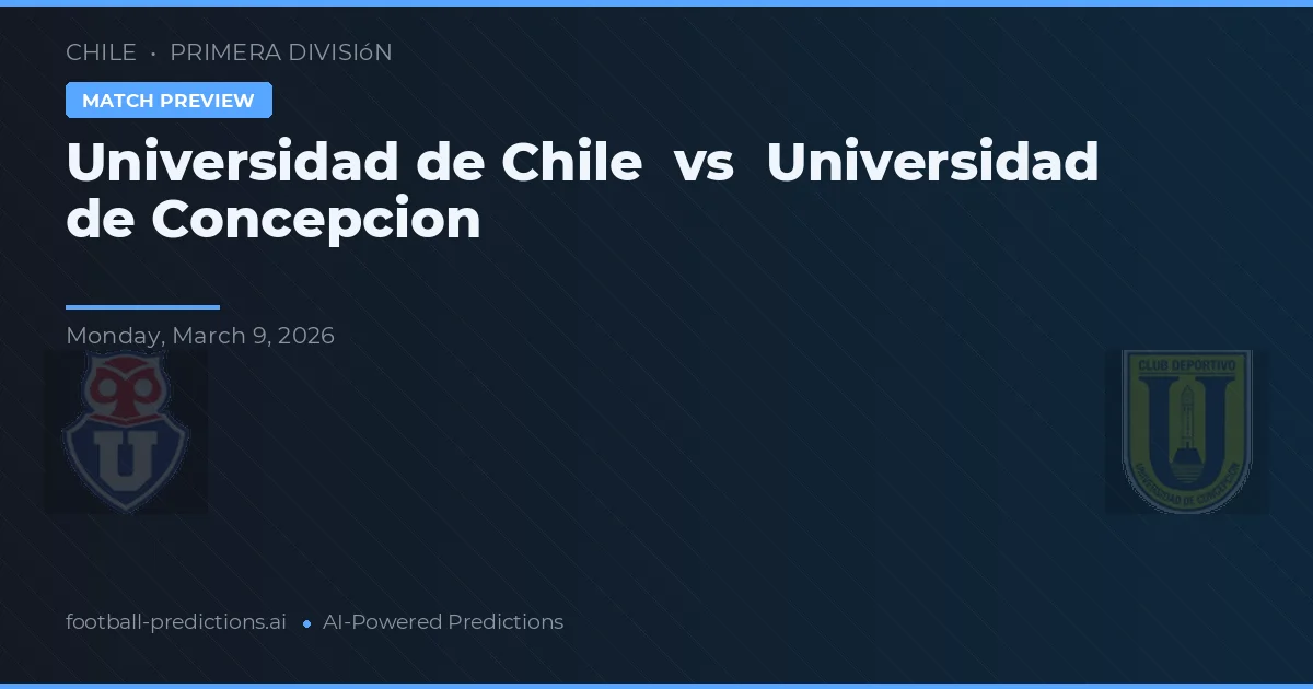 Universidad de Chile vs Universidad de Concepción — matchtips och förhandstitt