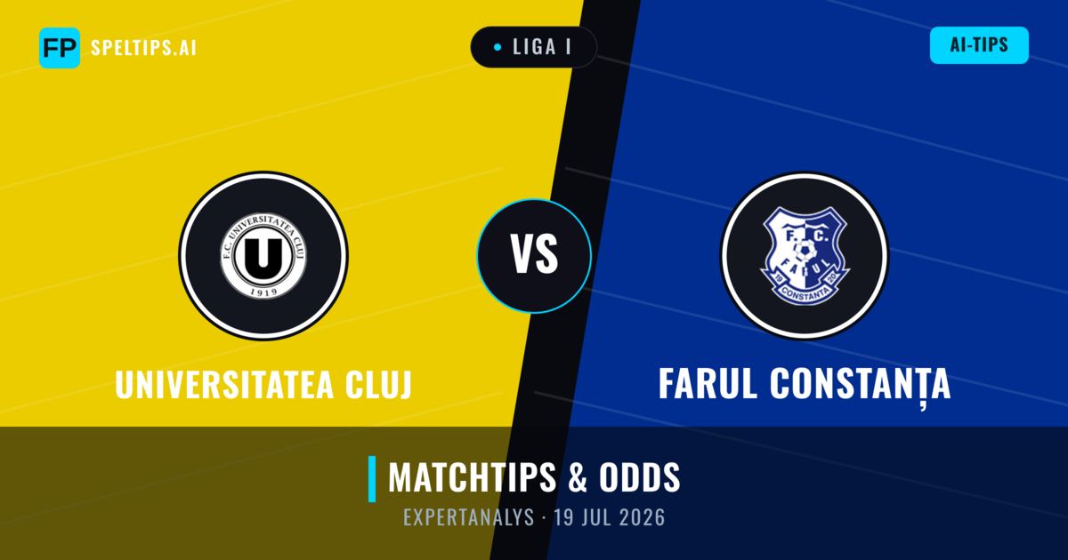 Universitatea Cluj vs Farul Constanța — matchtips och förhandstitt