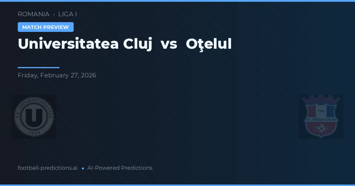 Universitatea Cluj vs Oţelul — matchtips och förhandstitt