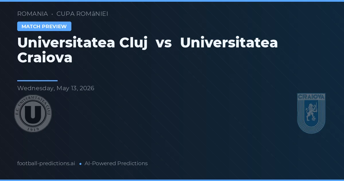 Universitatea Cluj vs Universitatea Craiova — matchtips och förhandstitt