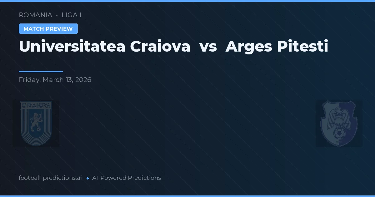 Universitatea Craiova vs Arges Pitești — matchtips och förhandstitt