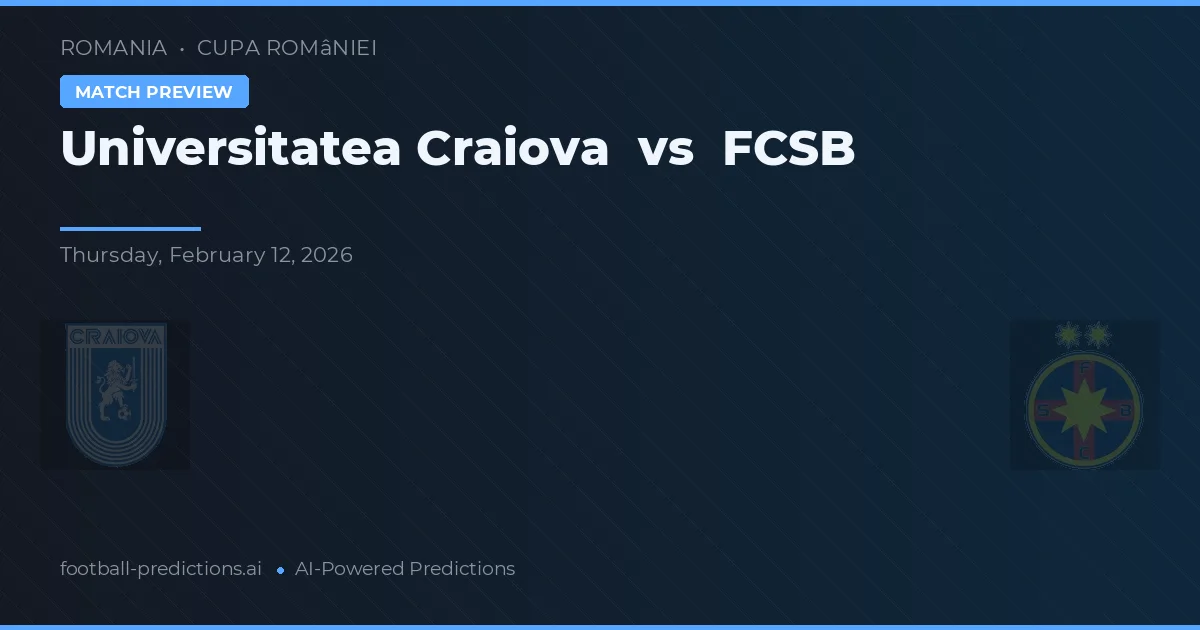 Universitatea Craiova vs FCSB — matchtips och förhandstitt