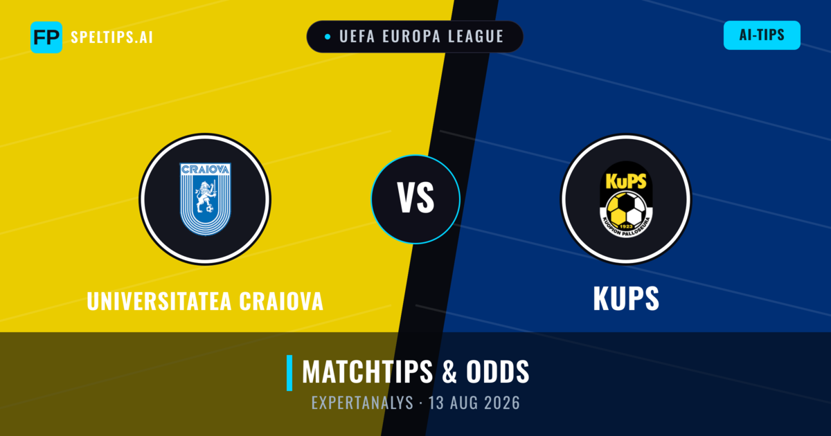 Universitatea Craiova vs KuPS — matchtips och förhandstitt