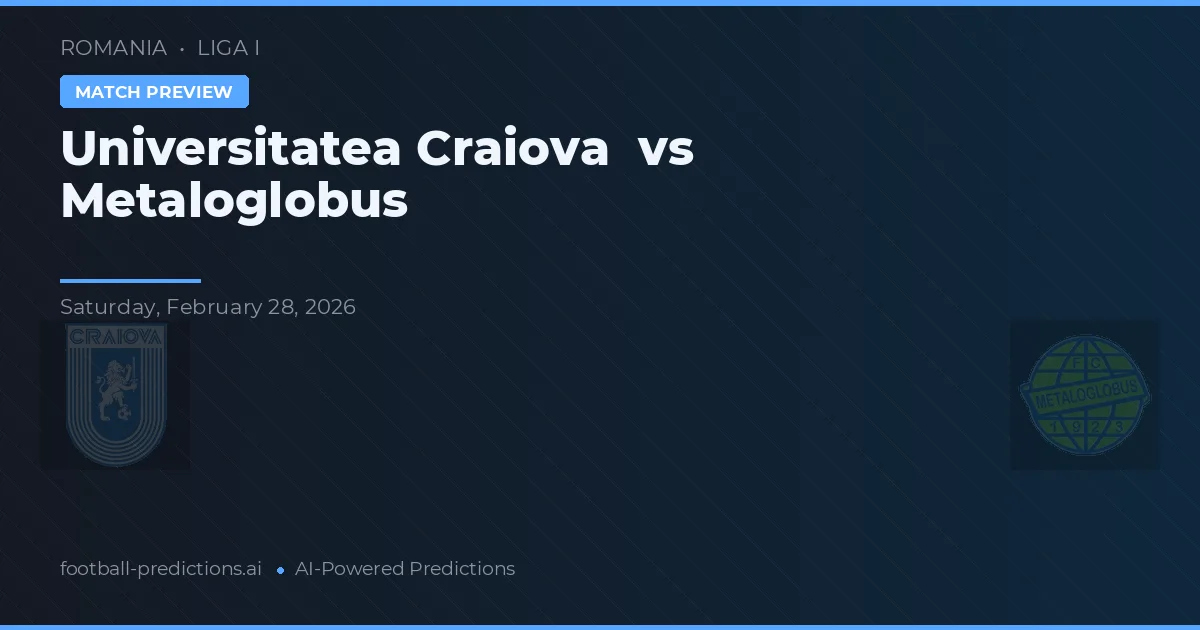Universitatea Craiova vs Metaloglobus — matchtips och förhandstitt