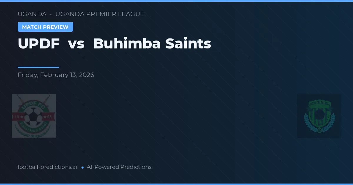 UPDF vs Buhimba Saints — matchtips och förhandstitt