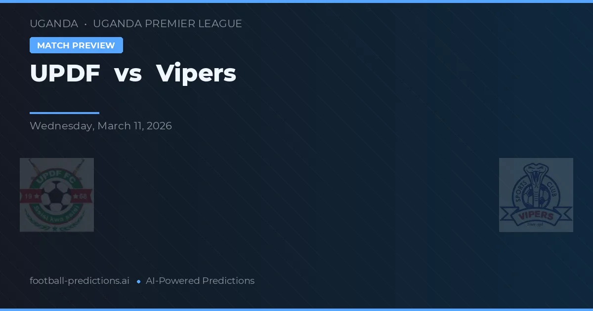 UPDF vs Vipers — matchtips och förhandstitt