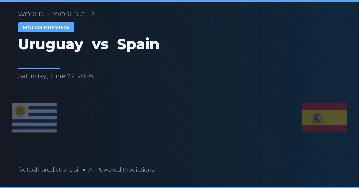 Uruguay vs Spanien — matchtips och förhandstitt