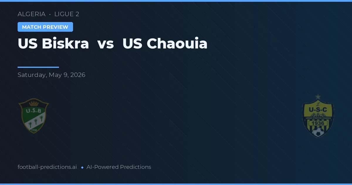 US Biskra vs US Chaouia — matchtips och förhandstitt