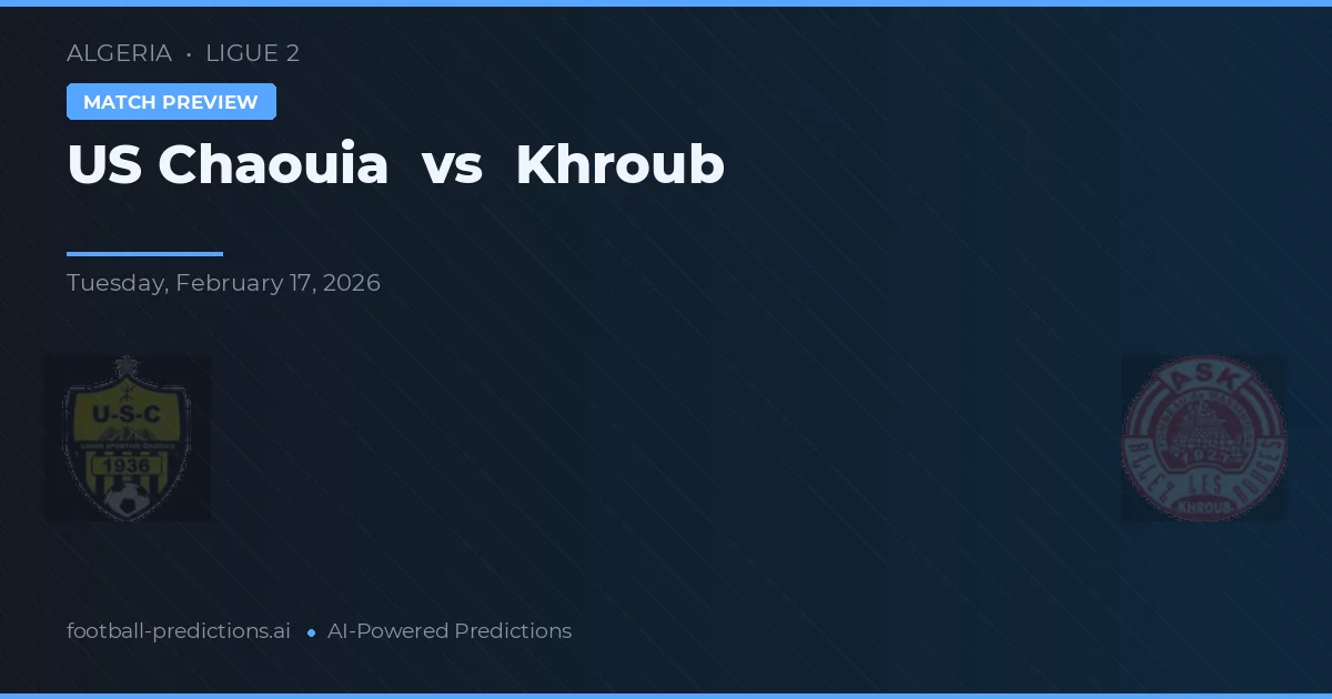 US Chaouia vs Khroub — matchtips och förhandstitt