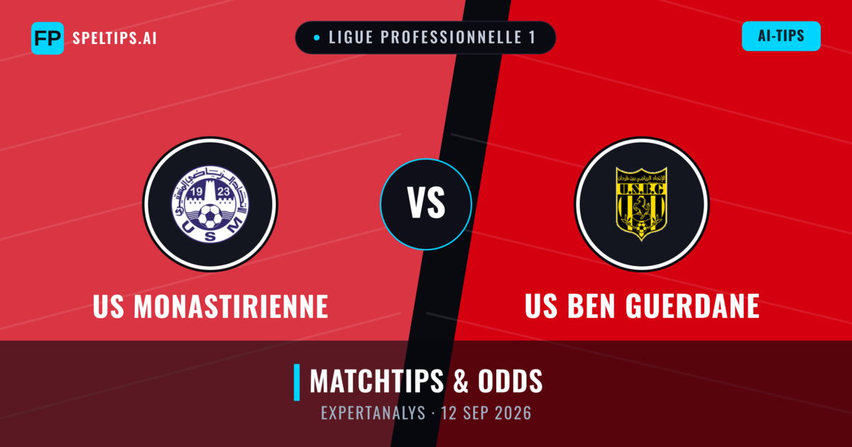 US Monastirienne vs US Ben Guerdane — matchtips och förhandstitt