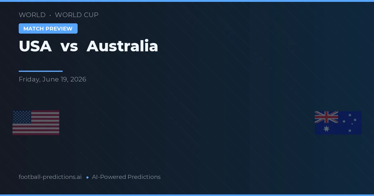 USA vs Australien — matchtips och förhandstitt
