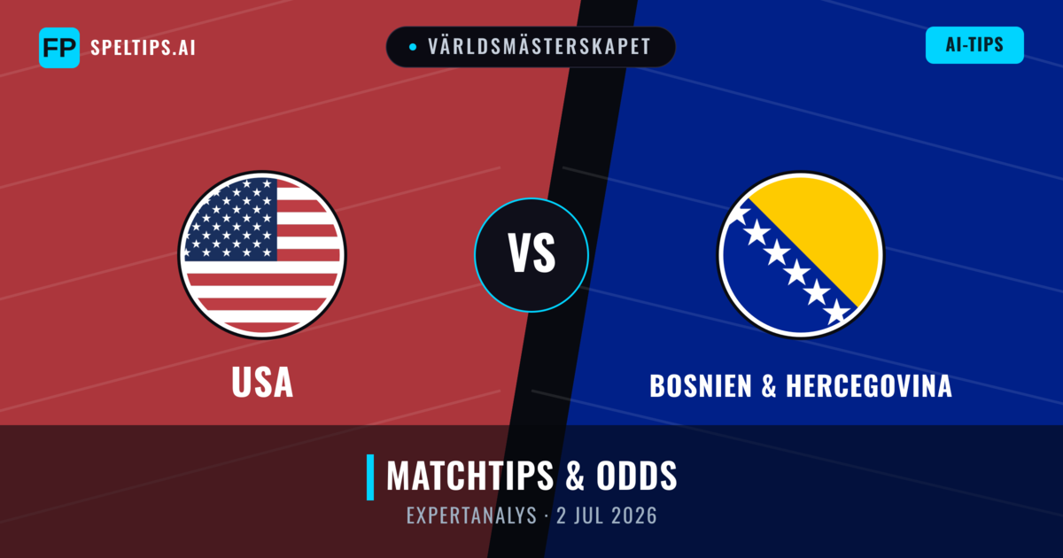 USA vs Bosnien & Hercegovina — matchtips och förhandstitt