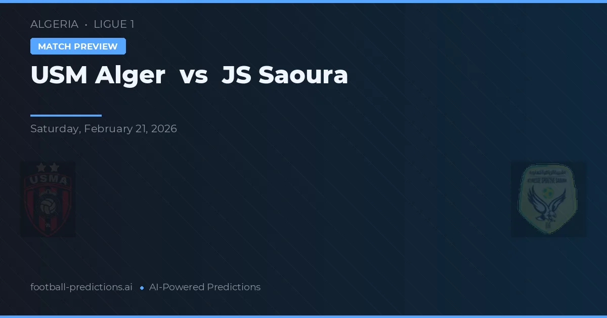 USM Alger vs JS Saoura — matchtips och förhandstitt