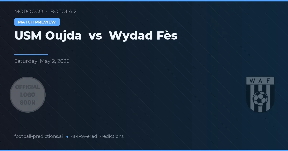 USM Oujda vs Wydad Fès — matchtips och förhandstitt