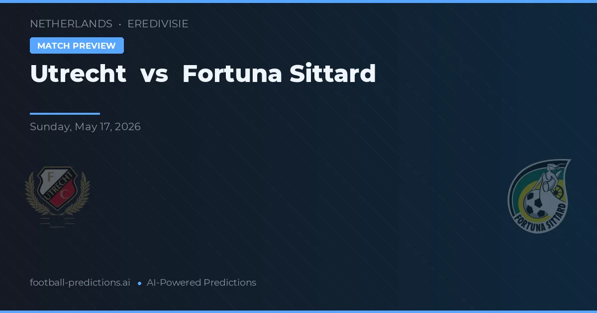 Utrecht vs Fortuna Sittard — matchtips och förhandstitt