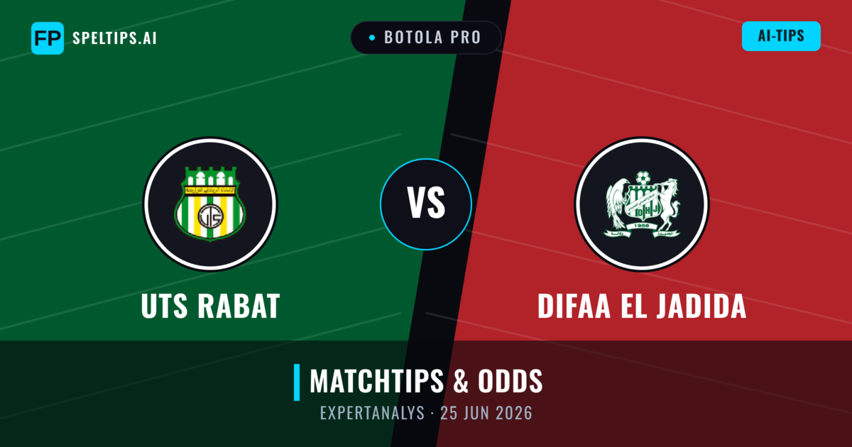 UTS Rabat vs Difaa EL Jadida — matchtips och förhandstitt