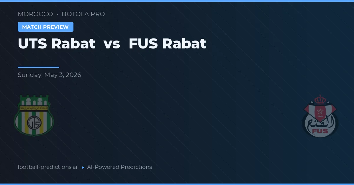 UTS Rabat vs FUS Rabat — matchtips och förhandstitt