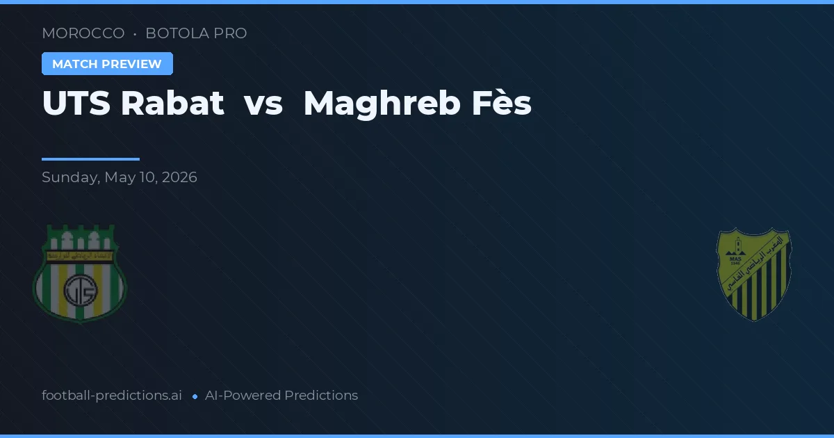 UTS Rabat vs Maghreb Fès — matchtips och förhandstitt