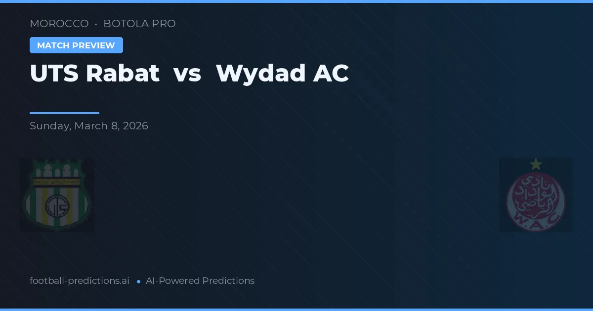 UTS Rabat vs Wydad AC — matchtips och förhandstitt