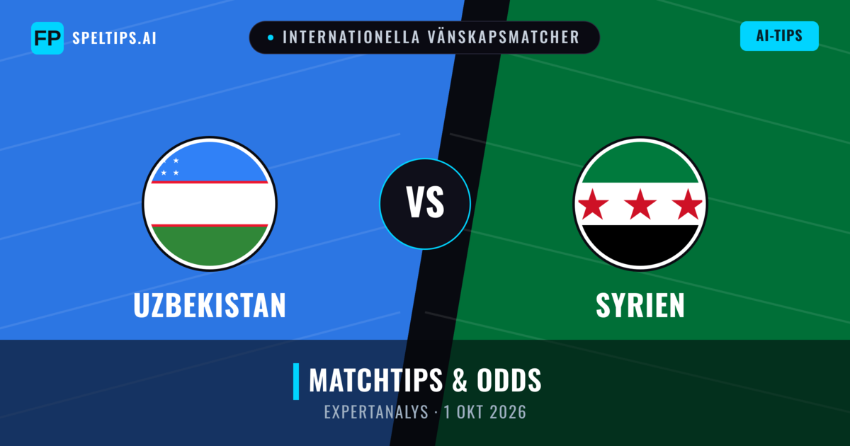 Uzbekistan vs Syrien — matchtips och förhandstitt