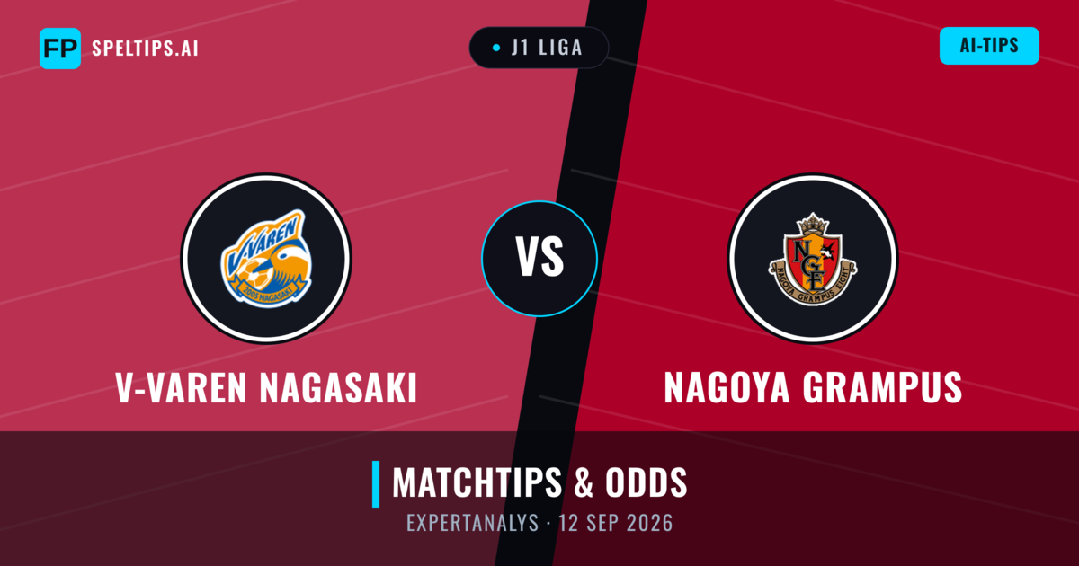 V-varen Nagasaki vs Nagoya Grampus — matchtips och förhandstitt