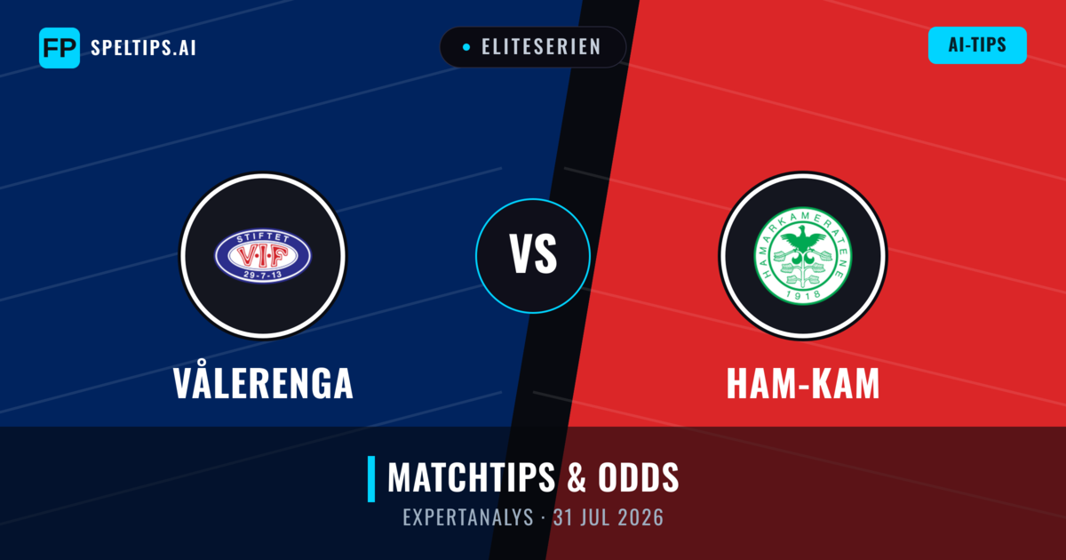 Vålerenga vs Ham-Kam — matchtips och förhandstitt