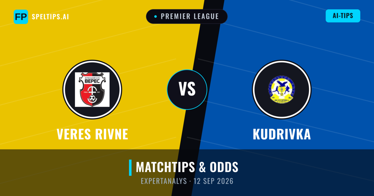 Veres Rivne vs Kudrivka — matchtips och förhandstitt