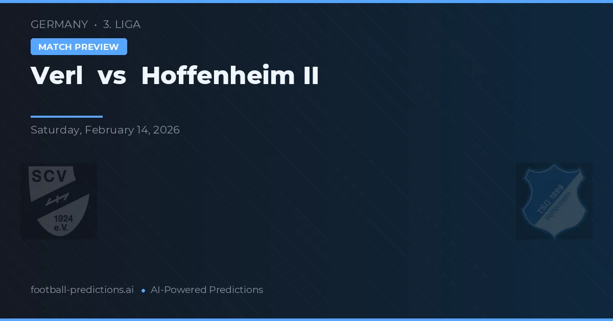 Verl vs Hoffenheim II — matchtips och förhandstitt