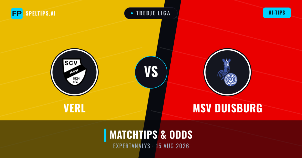 Verl vs MSV Duisburg — matchtips och förhandstitt