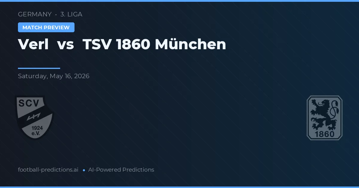 Verl vs TSV 1860 München — matchtips och förhandstitt