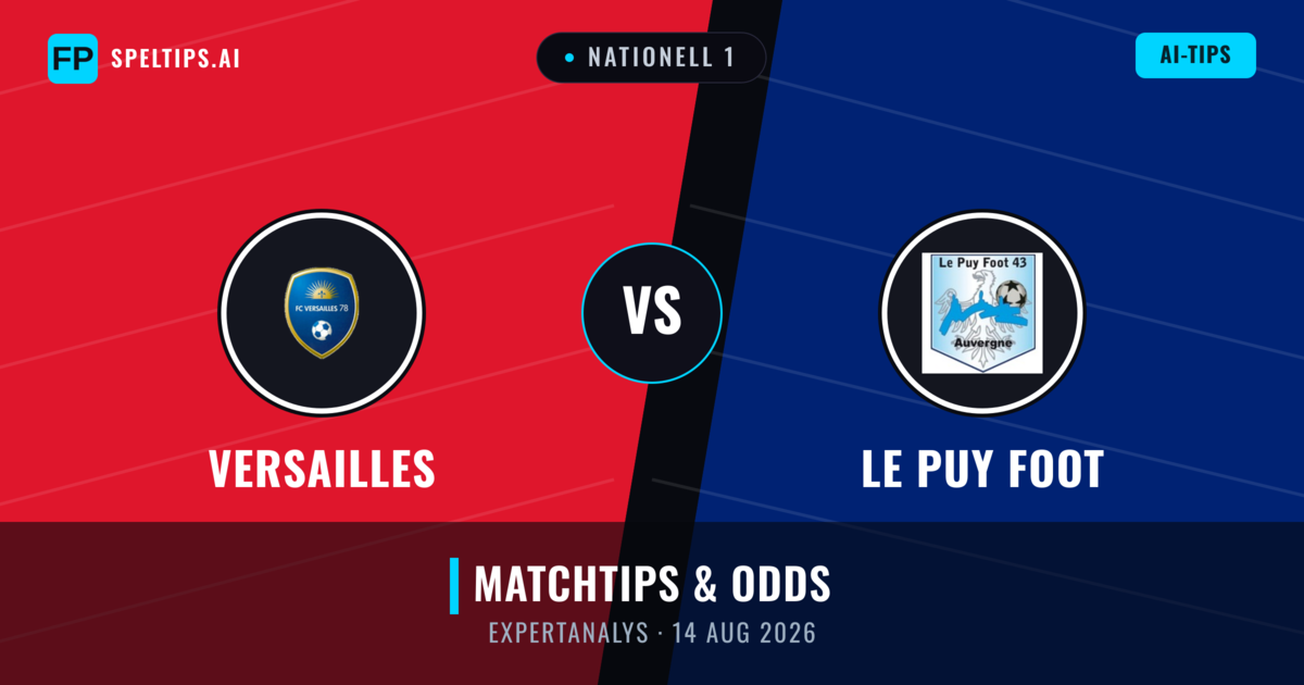 Versailles vs Le Puy Foot — matchtips och förhandstitt