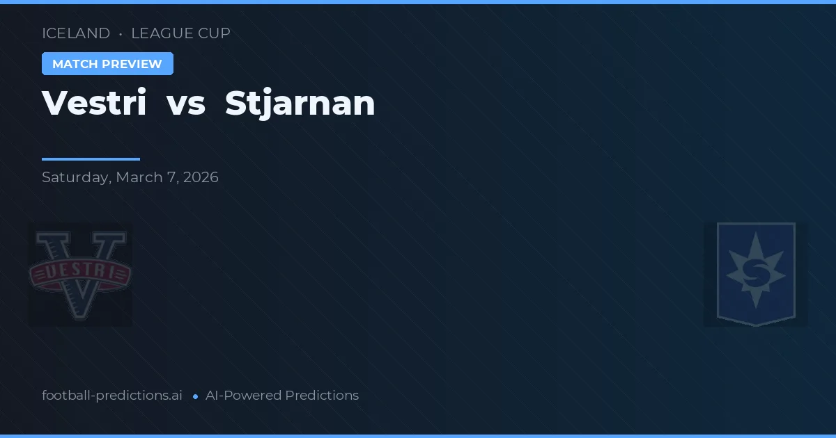 Vestri vs Stjarnan — matchtips och förhandstitt