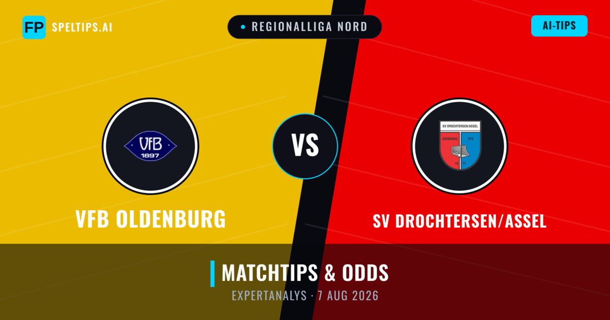 VfB Oldenburg vs SV Drochtersen/Assel — matchtips och förhandstitt