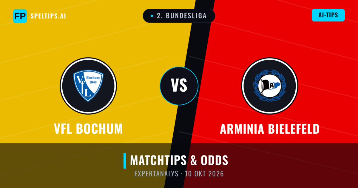 VfL Bochum vs Arminia Bielefeld — matchtips och förhandstitt