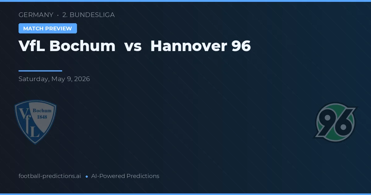 VfL Bochum vs Hannover 96 — matchtips och förhandstitt