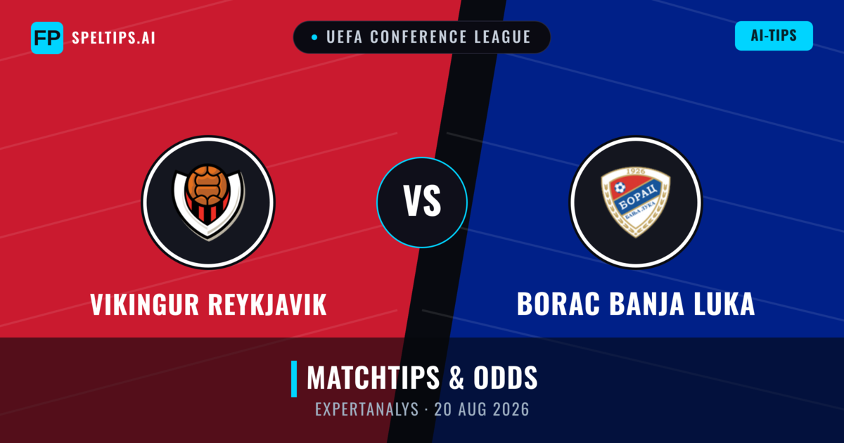 Vikingur Reykjavik vs Borac Banja Luka — matchtips och förhandstitt